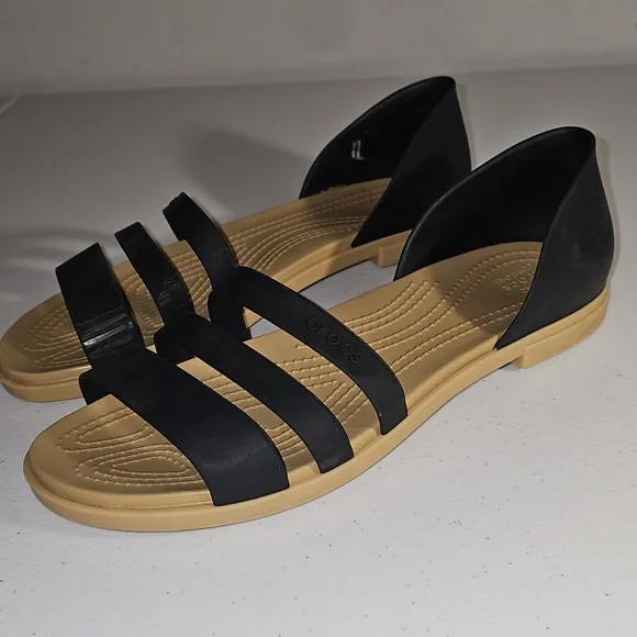 Croc Tulum Open Toe Sandals black Size 9 Comfy & Stylish - Picture 7 of 15